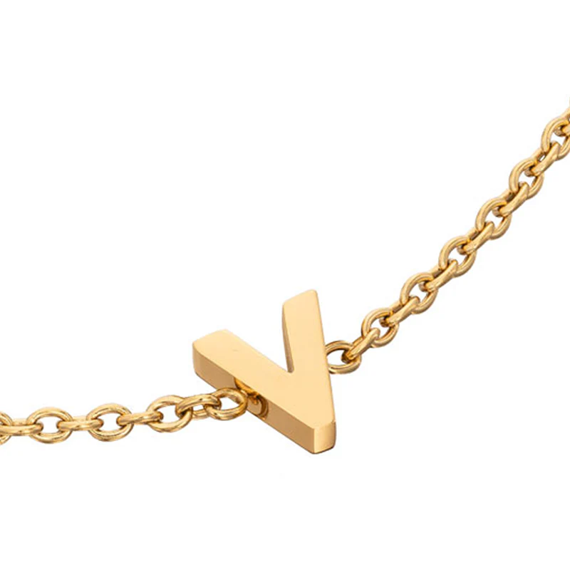 Birthstone & Little Luxe Letter Bracelet (Gold) - Image 10
