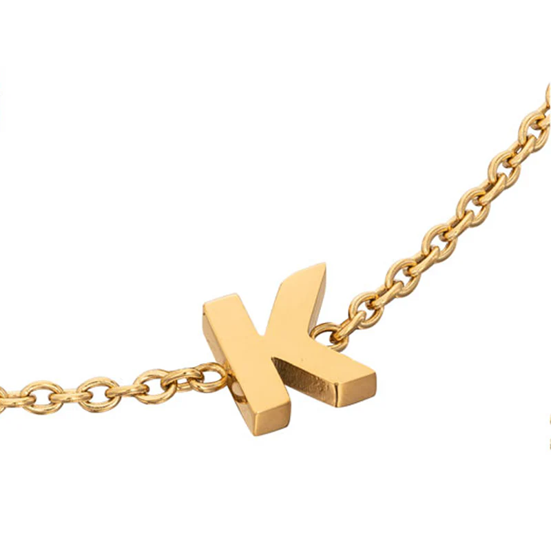 Birthstone & Little Luxe Letter Bracelet (Gold) - Image 21