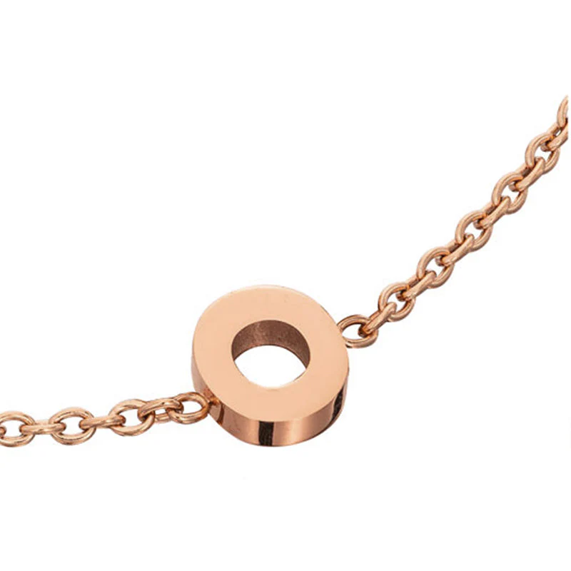 Birthstone & Little Luxe Letter Bracelet (Rose Gold) - Image 17