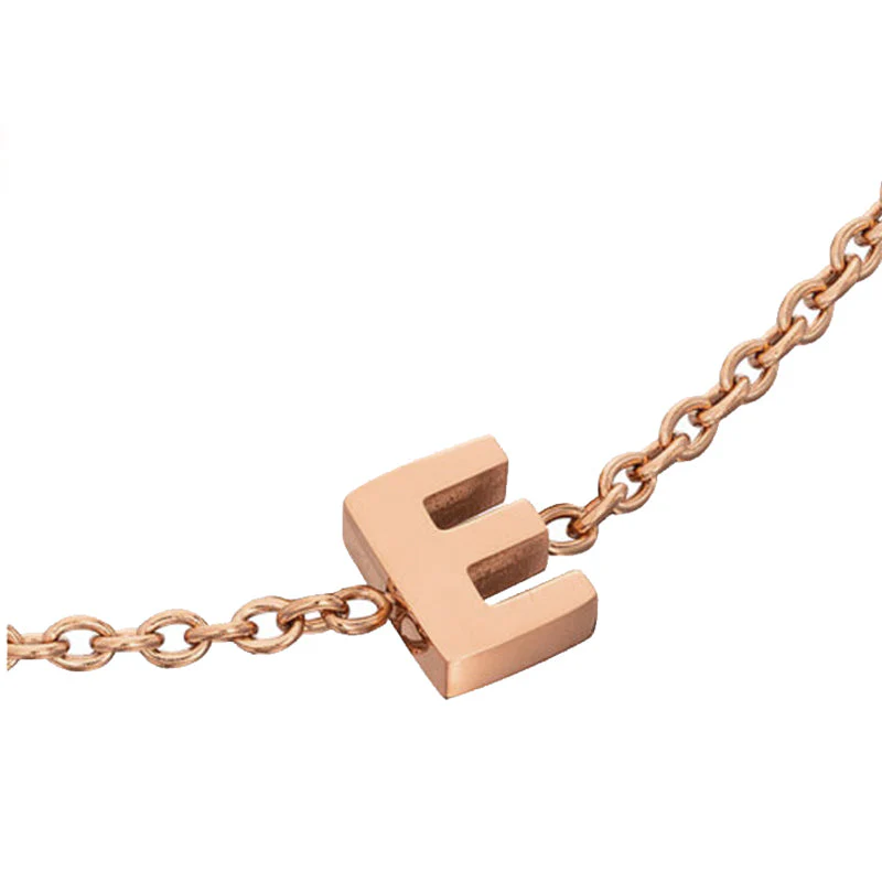 Birthstone & Little Luxe Letter Bracelet (Rose Gold) - Image 19