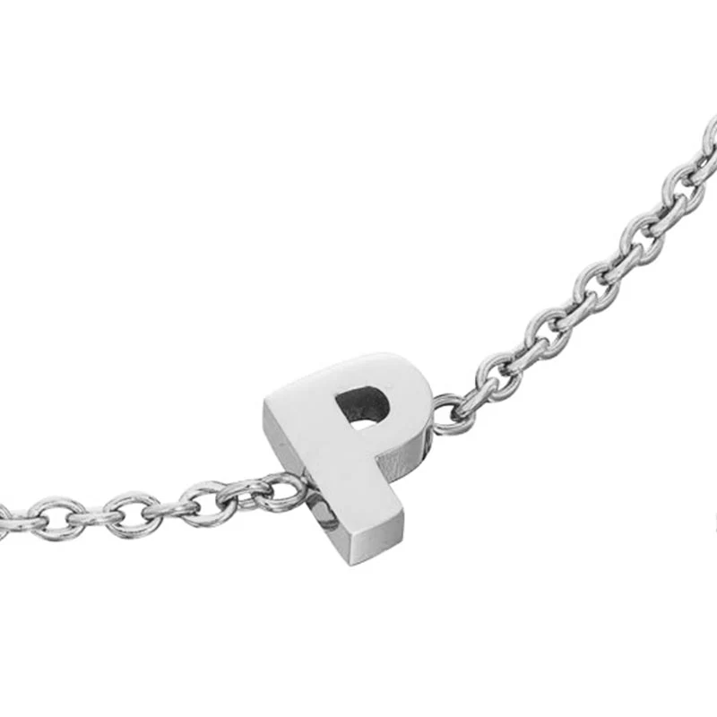 Birthstone & Little Luxe Letter Bracelet (Silver) - Image 14