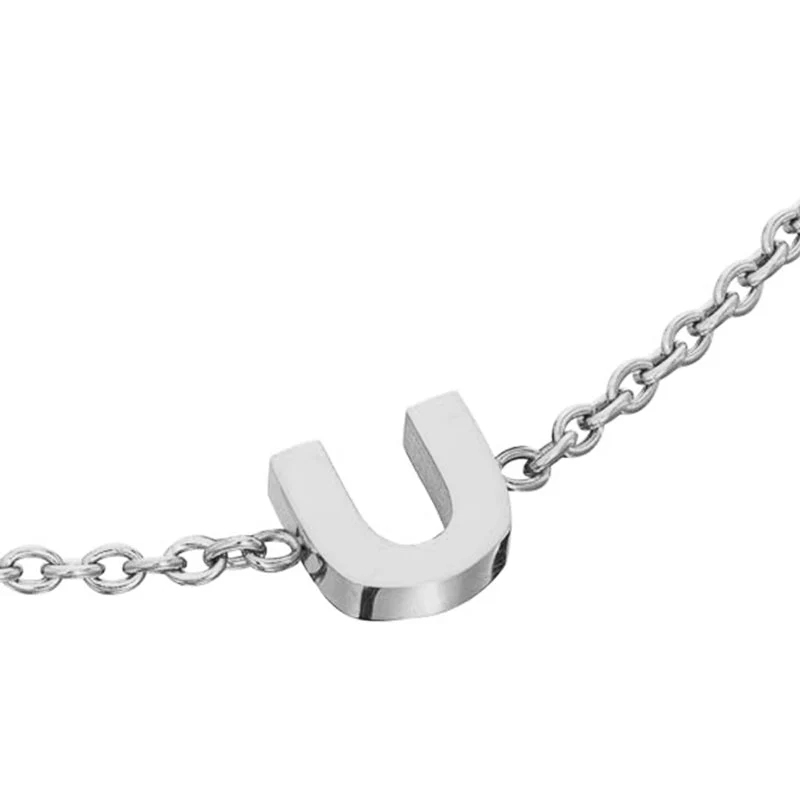 Birthstone & Little Luxe Letter Bracelet (Silver) - Image 16