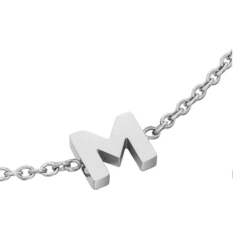 Birthstone & Little Luxe Letter Bracelet (Silver) - Image 17