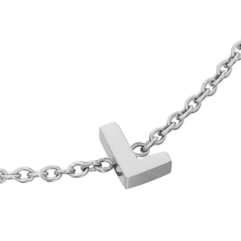 Birthstone & Little Luxe Letter Bracelet (Silver) - Image 21