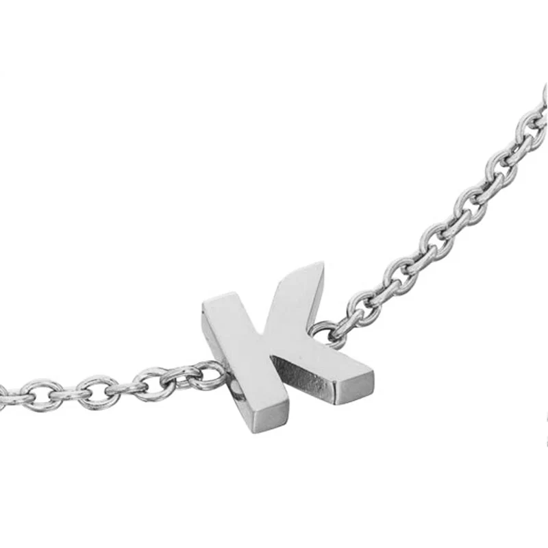 Birthstone & Little Luxe Letter Bracelet (Silver) - Image 23