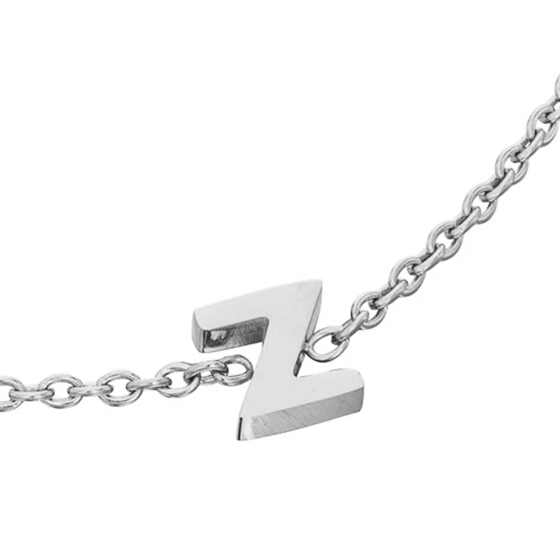 Birthstone & Little Luxe Letter Bracelet (Silver) - Image 25