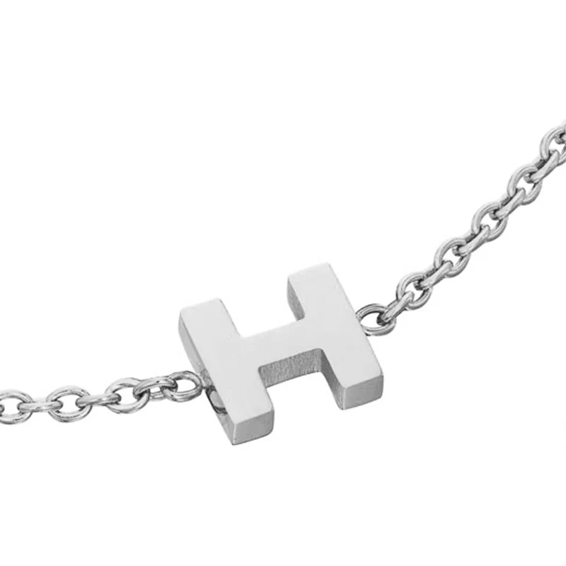 Birthstone & Little Luxe Letter Bracelet (Silver) - Image 29