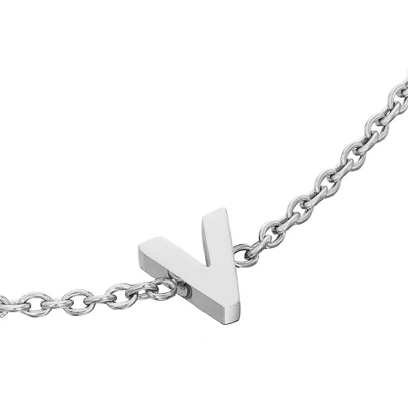 Birthstone & Little Luxe Letter Bracelet (Silver) - Image 30