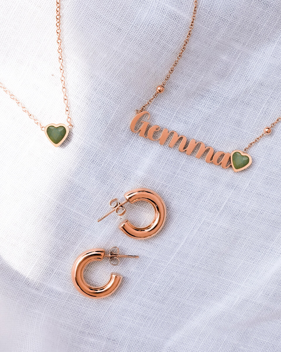 Birthstone Name Necklace (Rose Gold) - Image 5