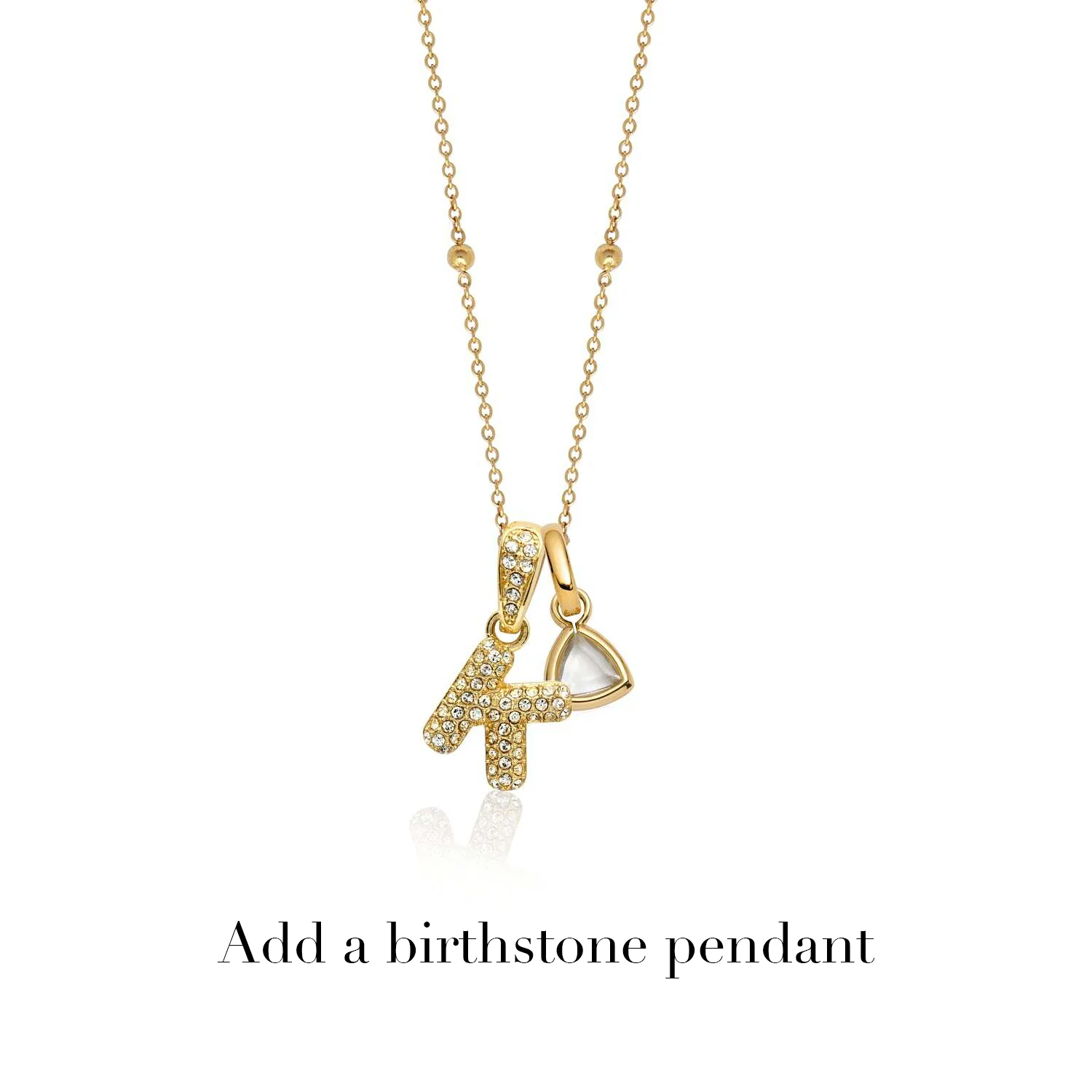 Bubble Initial Sphere Necklace (Gold) - Image 9