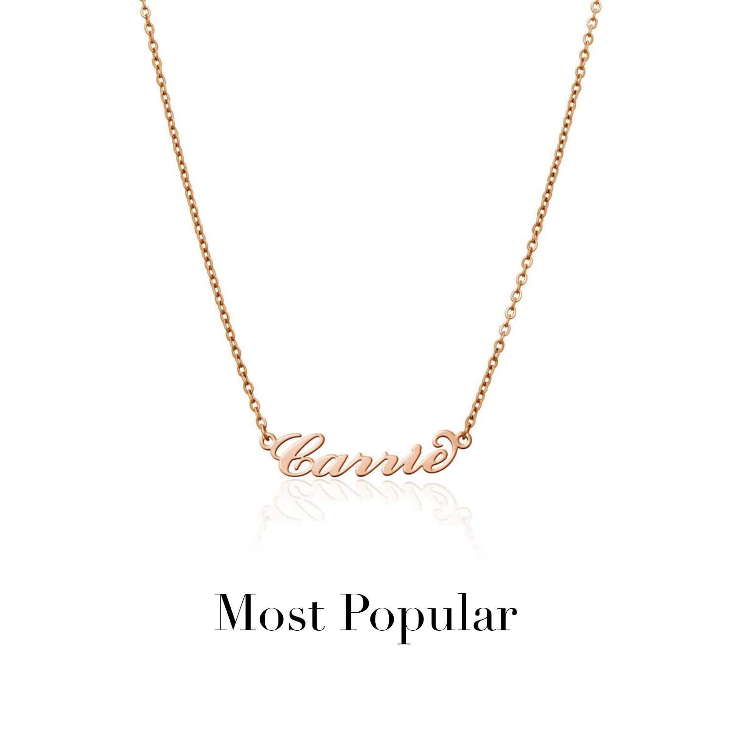 Carrie Name Necklace (Rose Gold) - Image 5