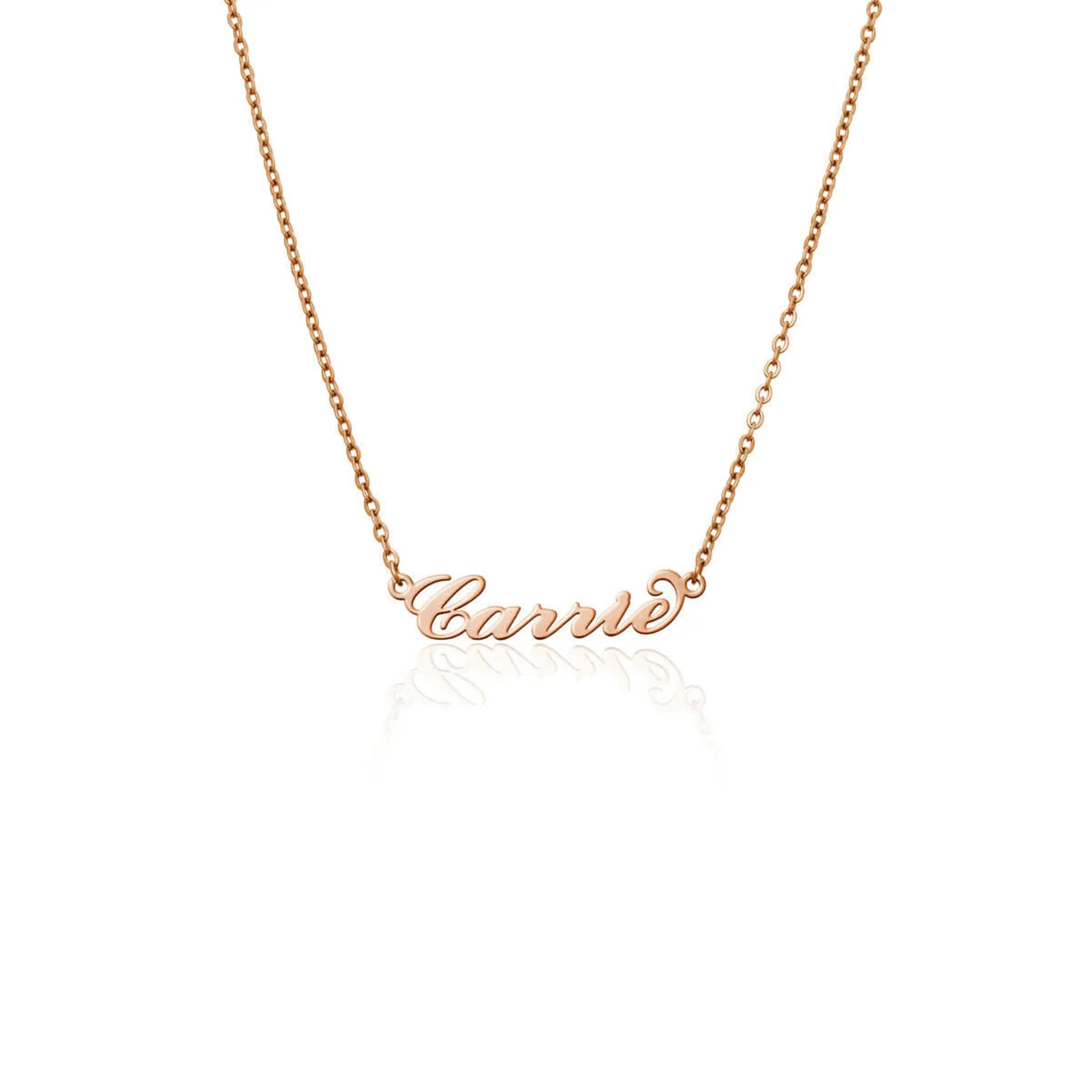 Carrie Name Necklace (Rose Gold) - Image 6