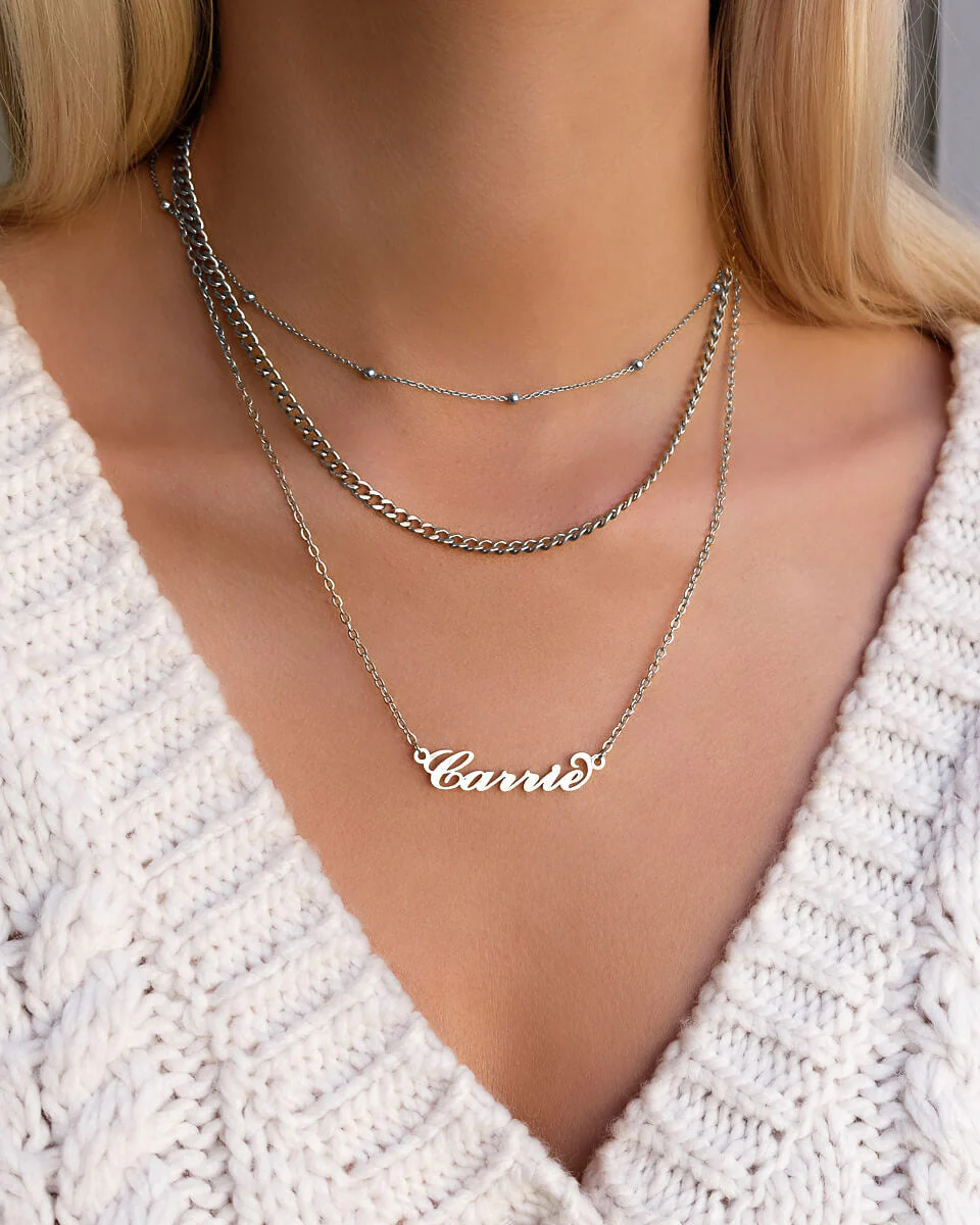 Carrie Name Necklace (Silver) - Image 4