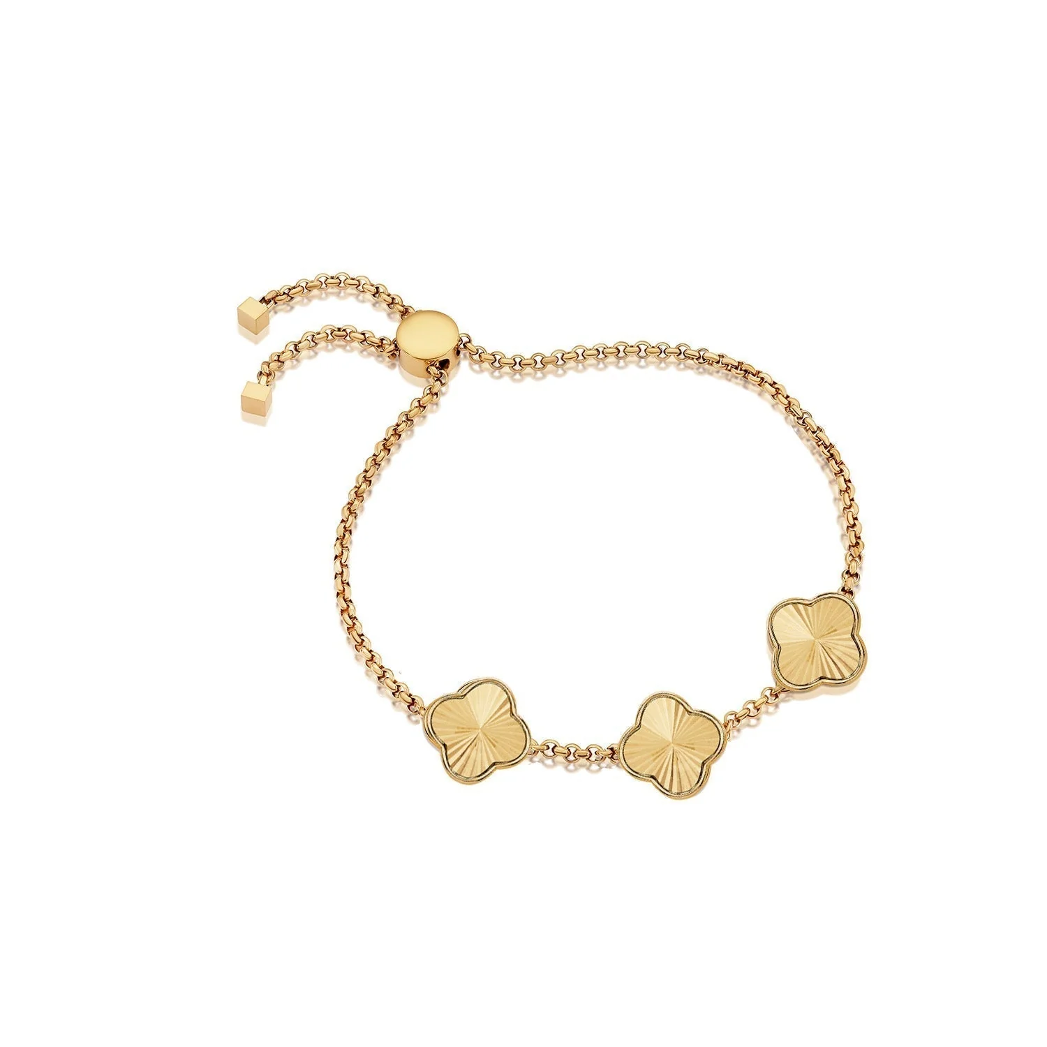 Clover Custom Name Bracelet (Gold) - Image 11