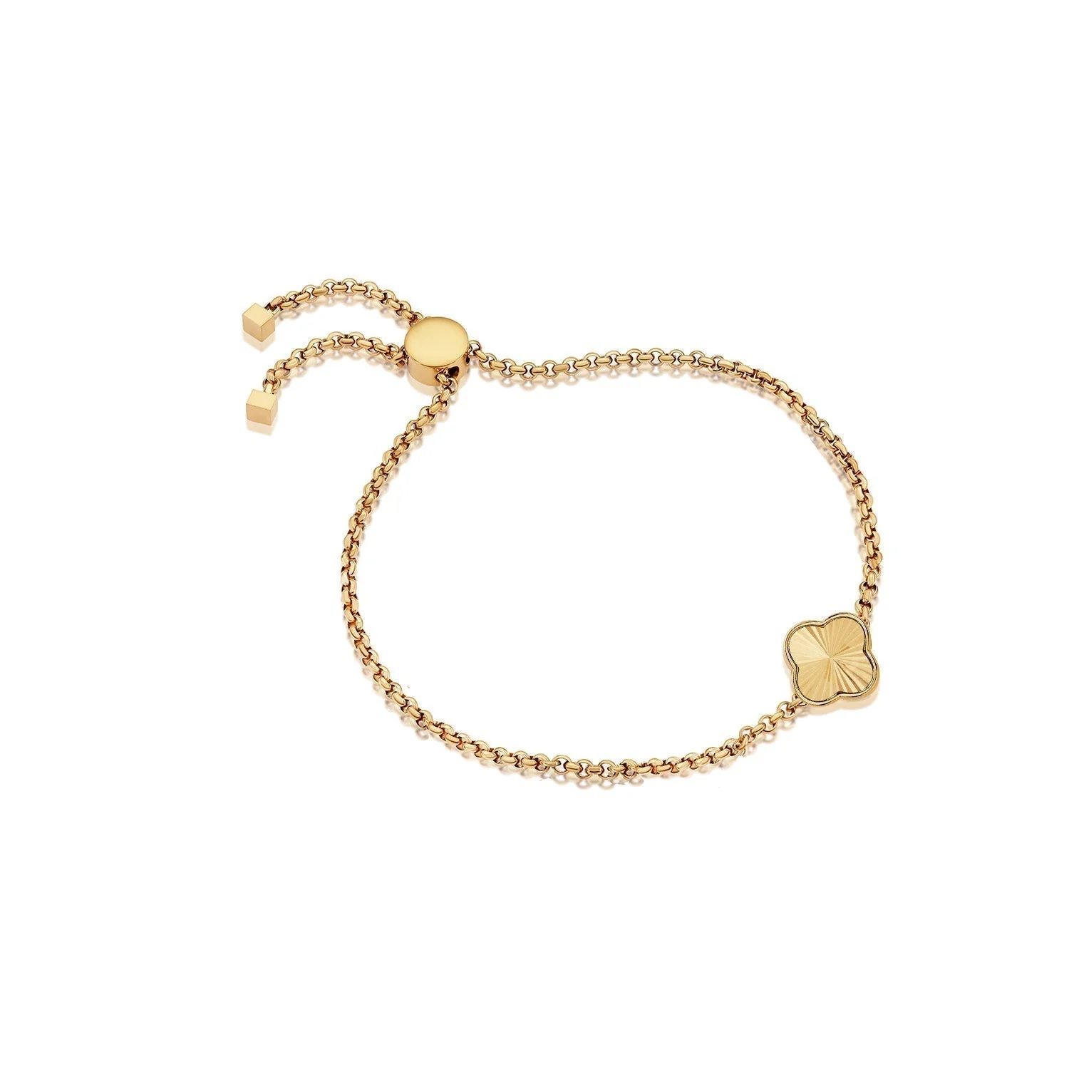 Clover Custom Name Bracelet (Gold) - Image 12