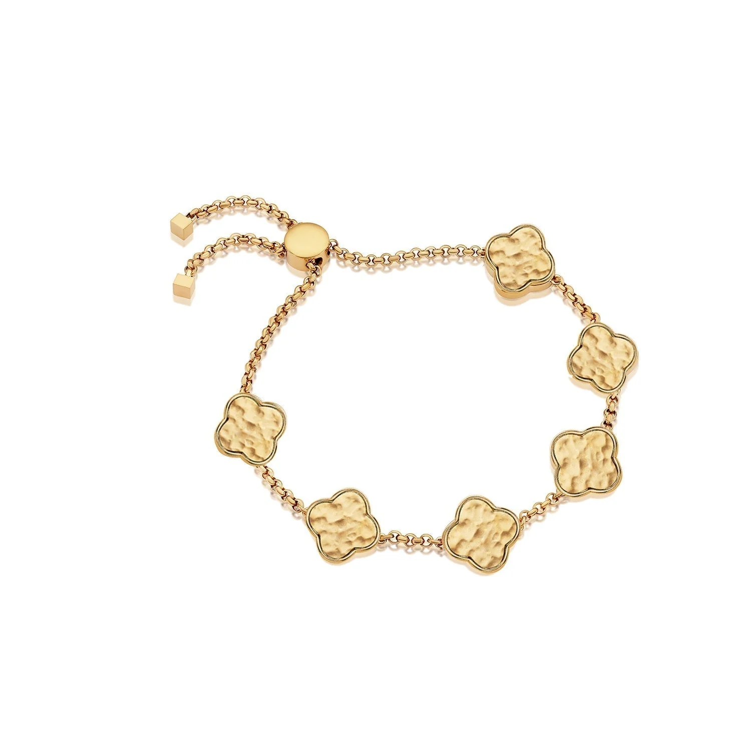 Clover Custom Name Bracelet (Gold) - Image 17