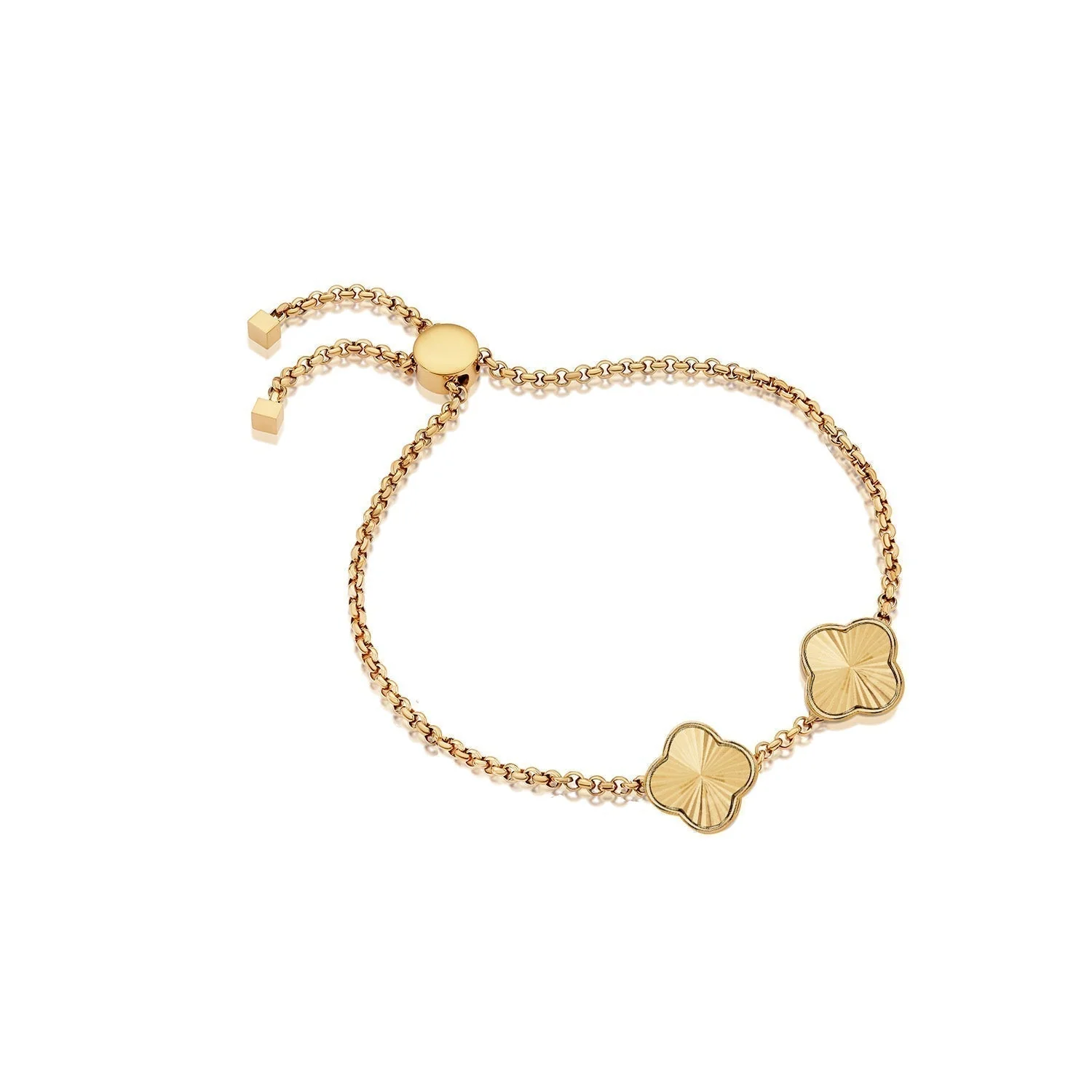Clover Custom Name Bracelet (Gold) - Image 18