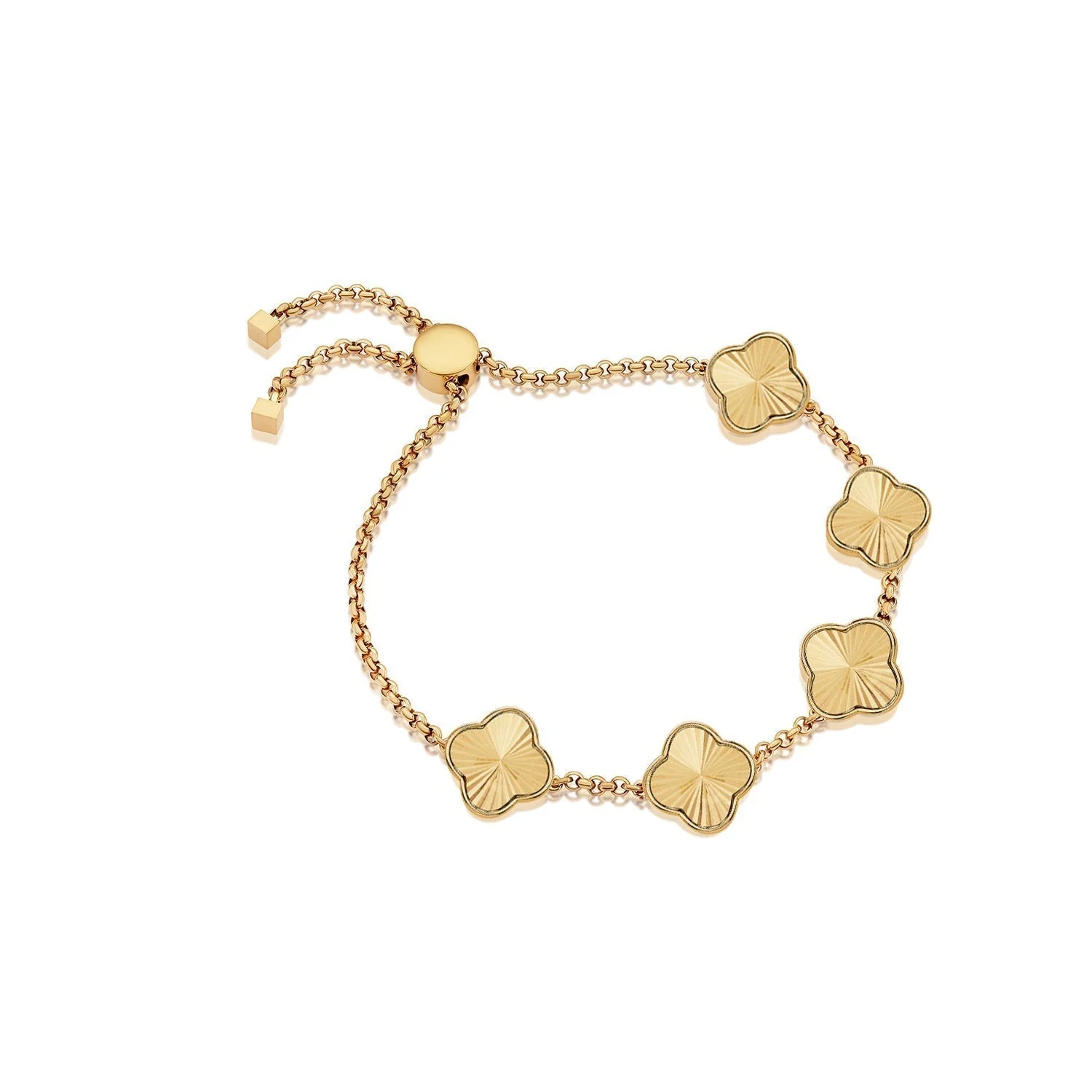 Clover Custom Name Bracelet (Gold) - Image 20
