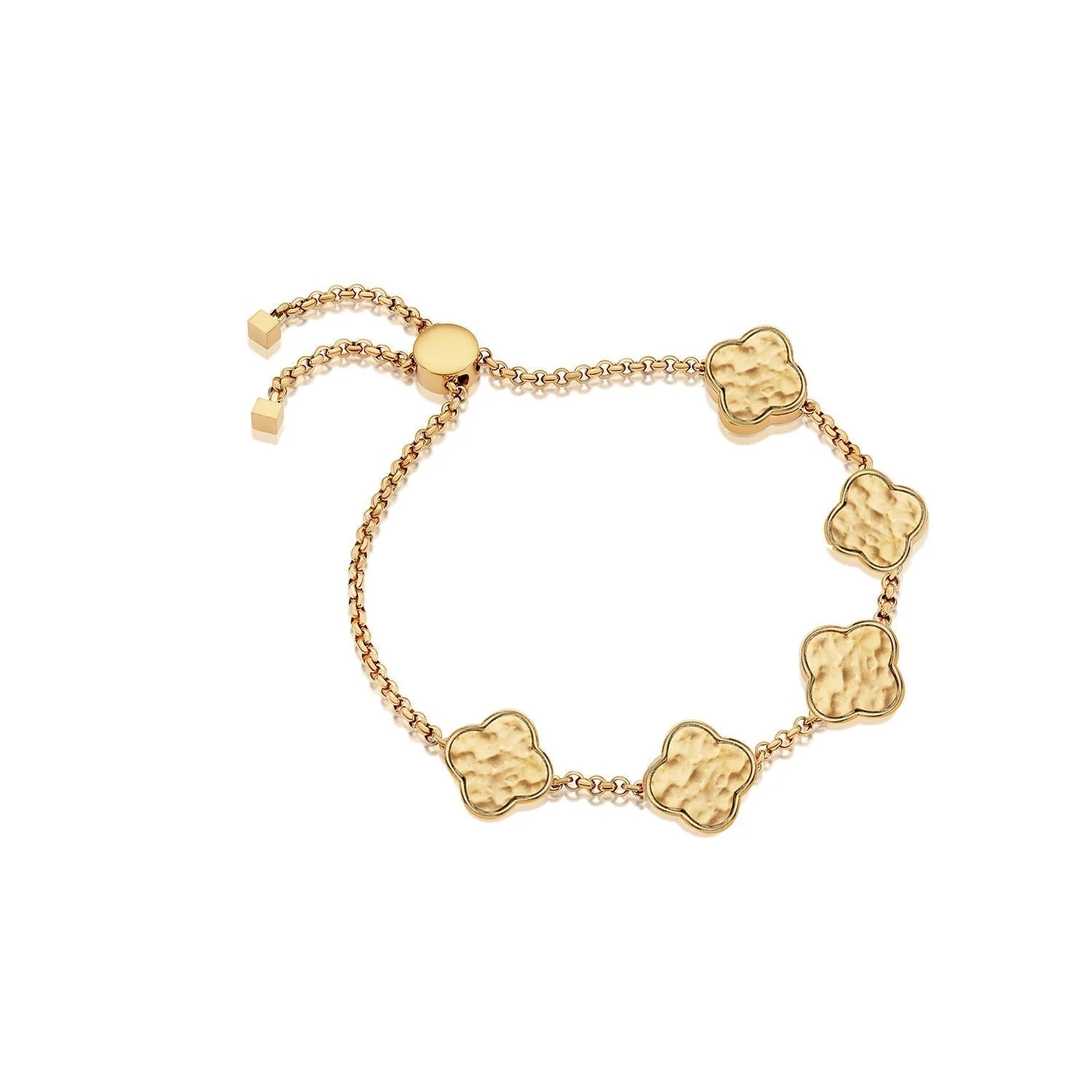 Clover Custom Name Bracelet (Gold) - Image 22