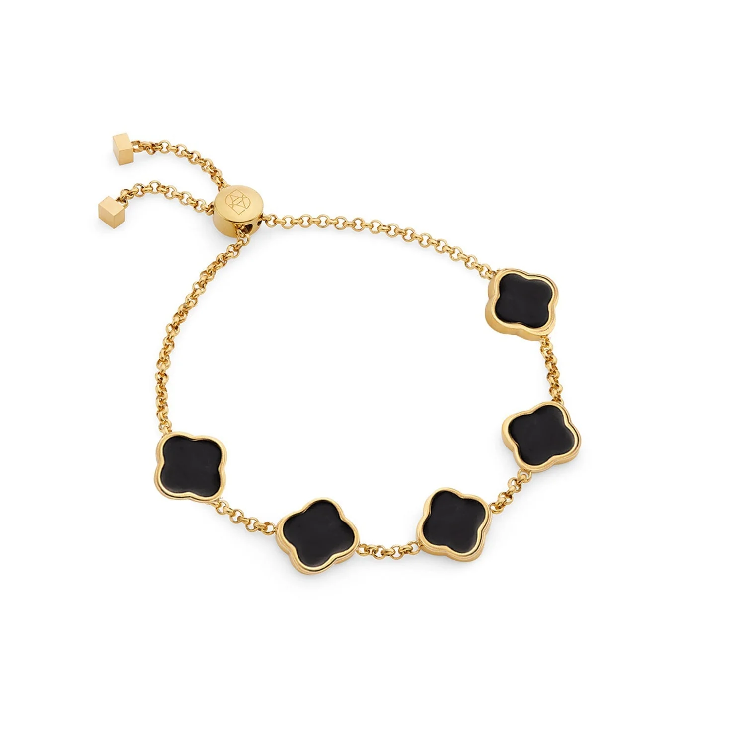 Clover Custom Name Bracelet (Gold) - Image 35