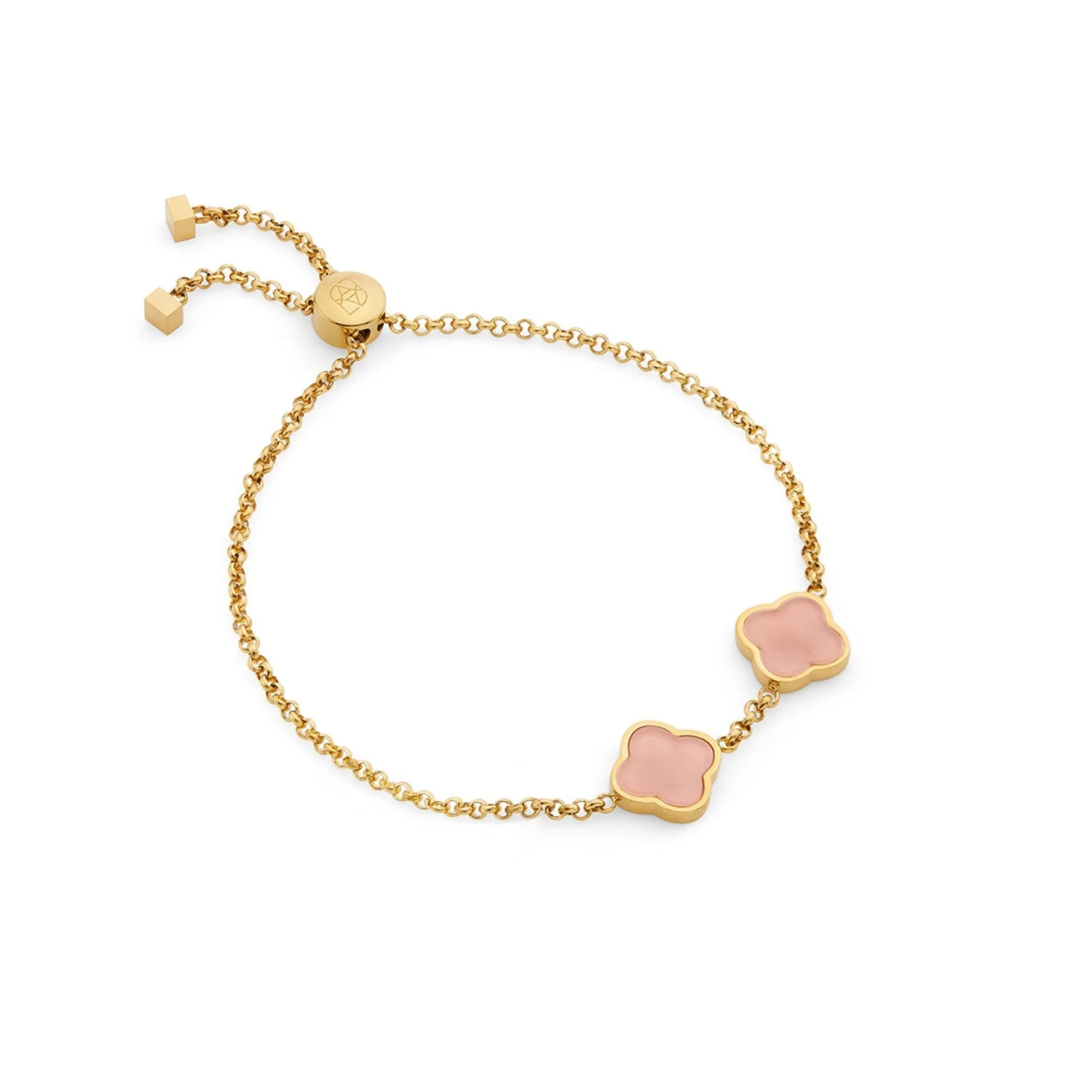 Clover Custom Name Bracelet (Gold) - Image 38