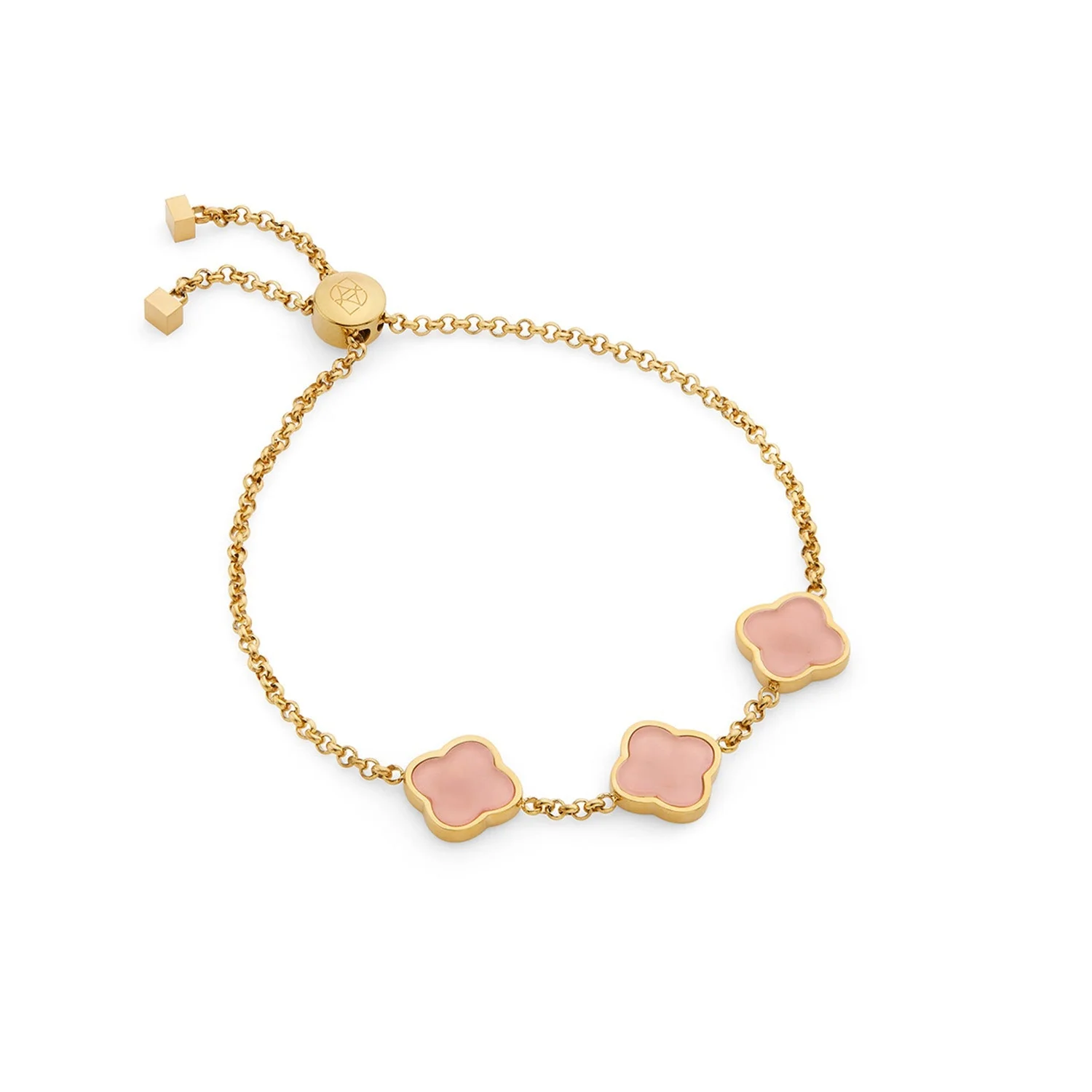 Clover Custom Name Bracelet (Gold) - Image 39