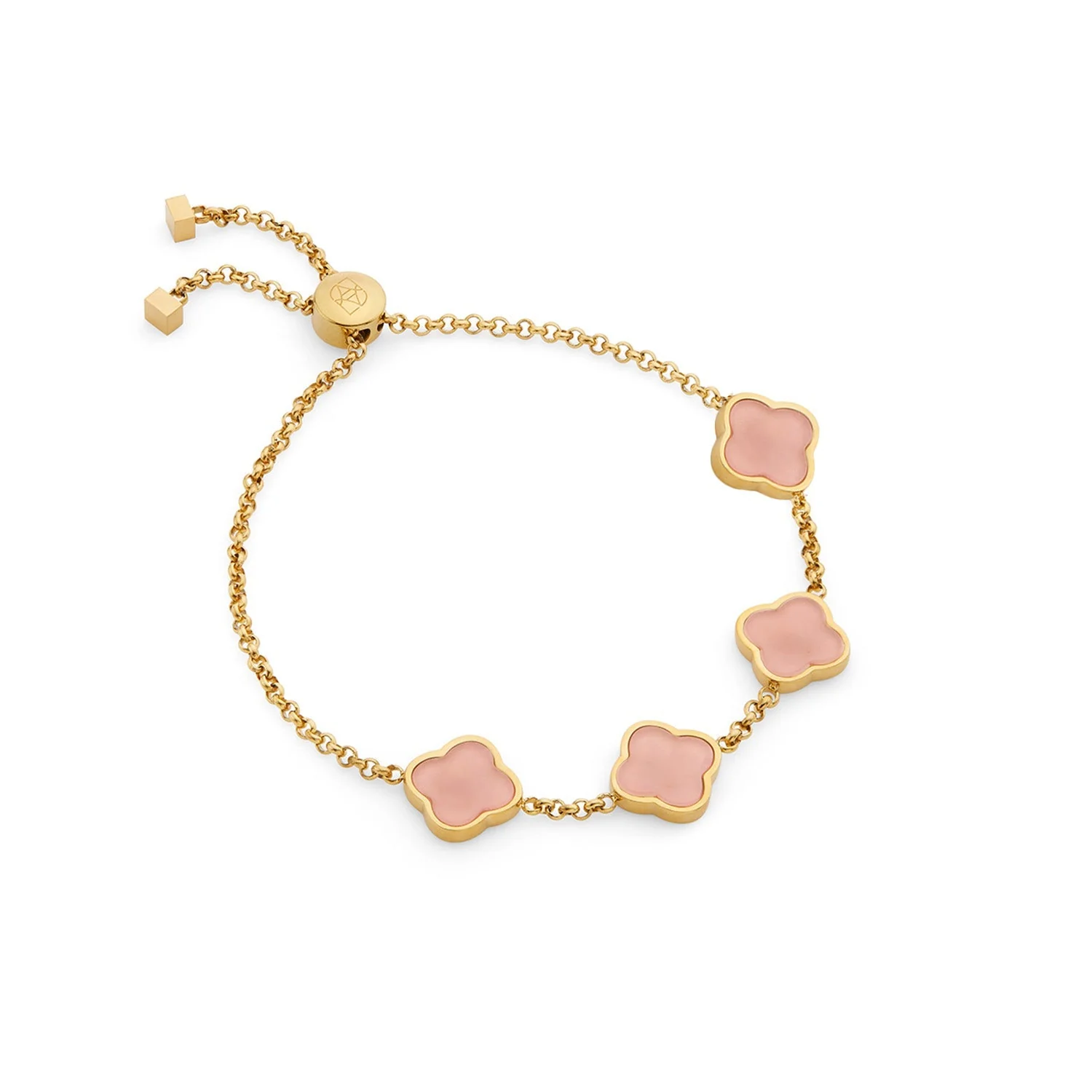 Clover Custom Name Bracelet (Gold) - Image 40