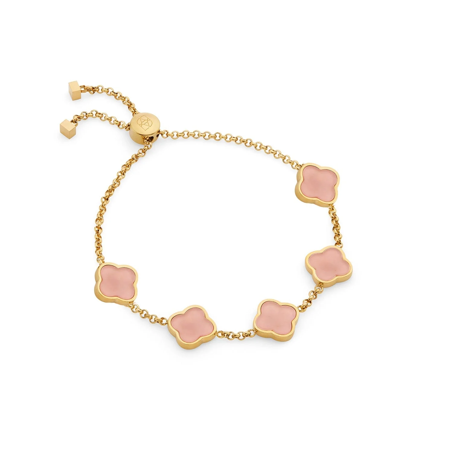 Clover Custom Name Bracelet (Gold) - Image 41