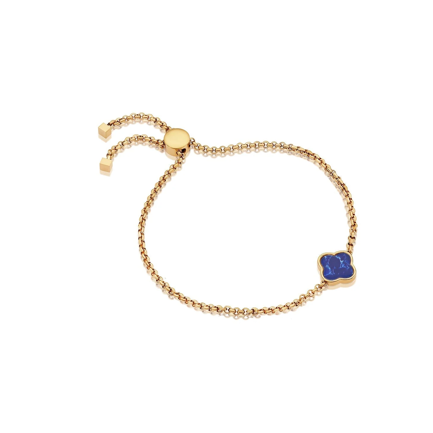 Clover Custom Name Bracelet (Gold) - Image 43