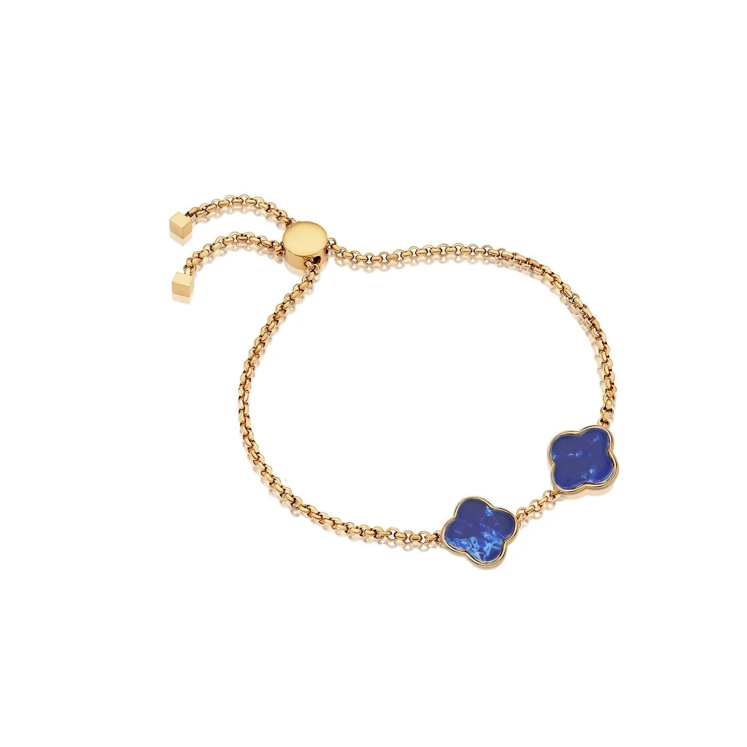 Clover Custom Name Bracelet (Gold) - Image 44