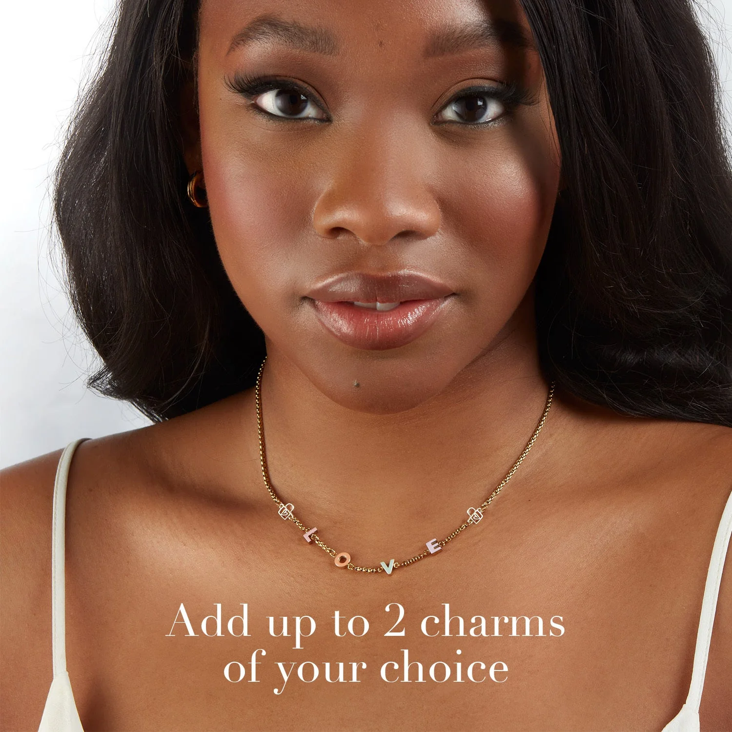 Custom Enamel Name Necklace (Gold) - Image 6