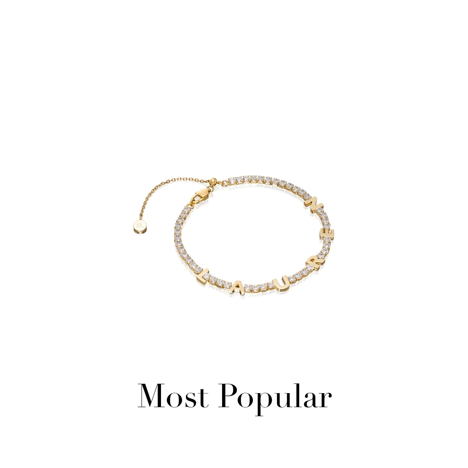 Custom Name Tennis Bracelet (Gold) - Image 11