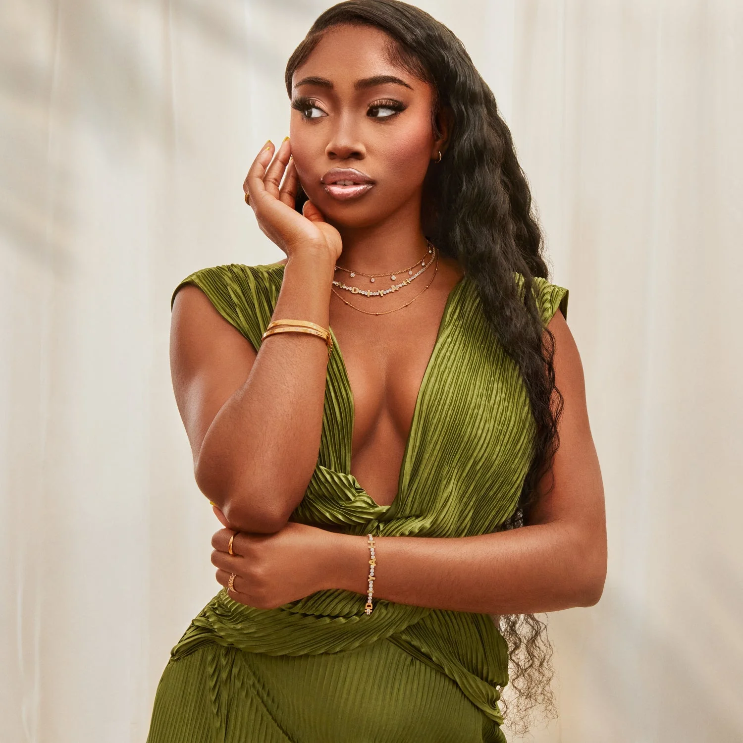 Custom Name Tennis Bracelet (Gold) - Image 4