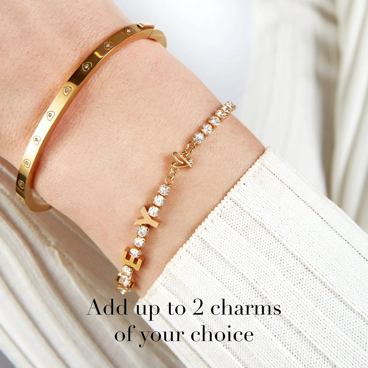 Custom Name Tennis Bracelet (Gold) - Image 6