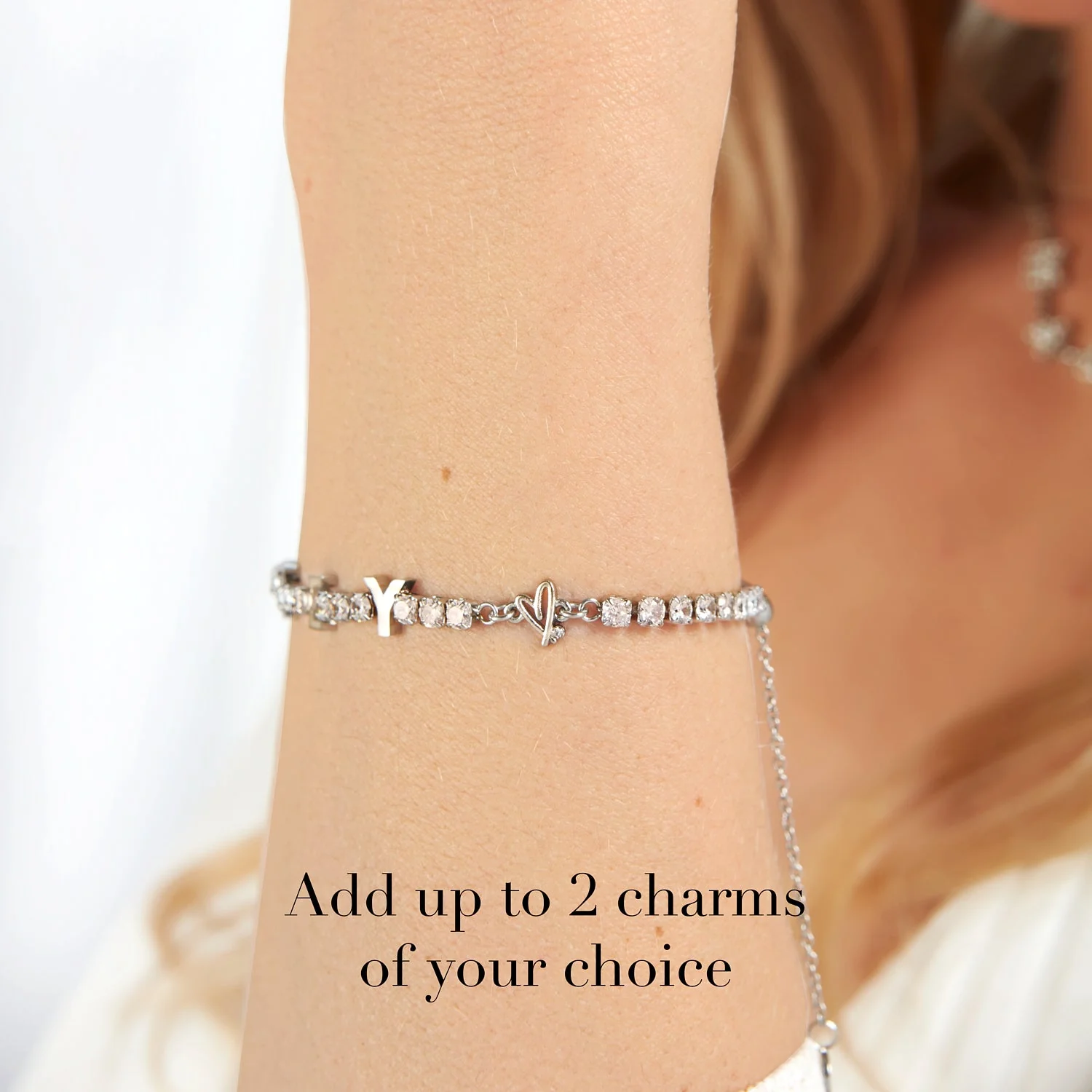 Custom Name Tennis Bracelet (Silver) - Image 4