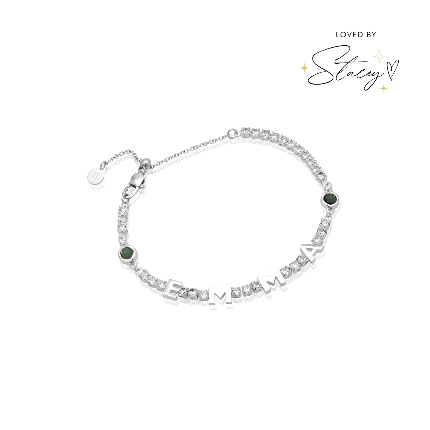 Custom Name Tennis Bracelet (Silver) - Image 7