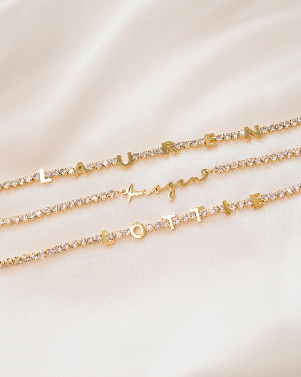 Custom Tennis Name Set (Gold) - Image 8