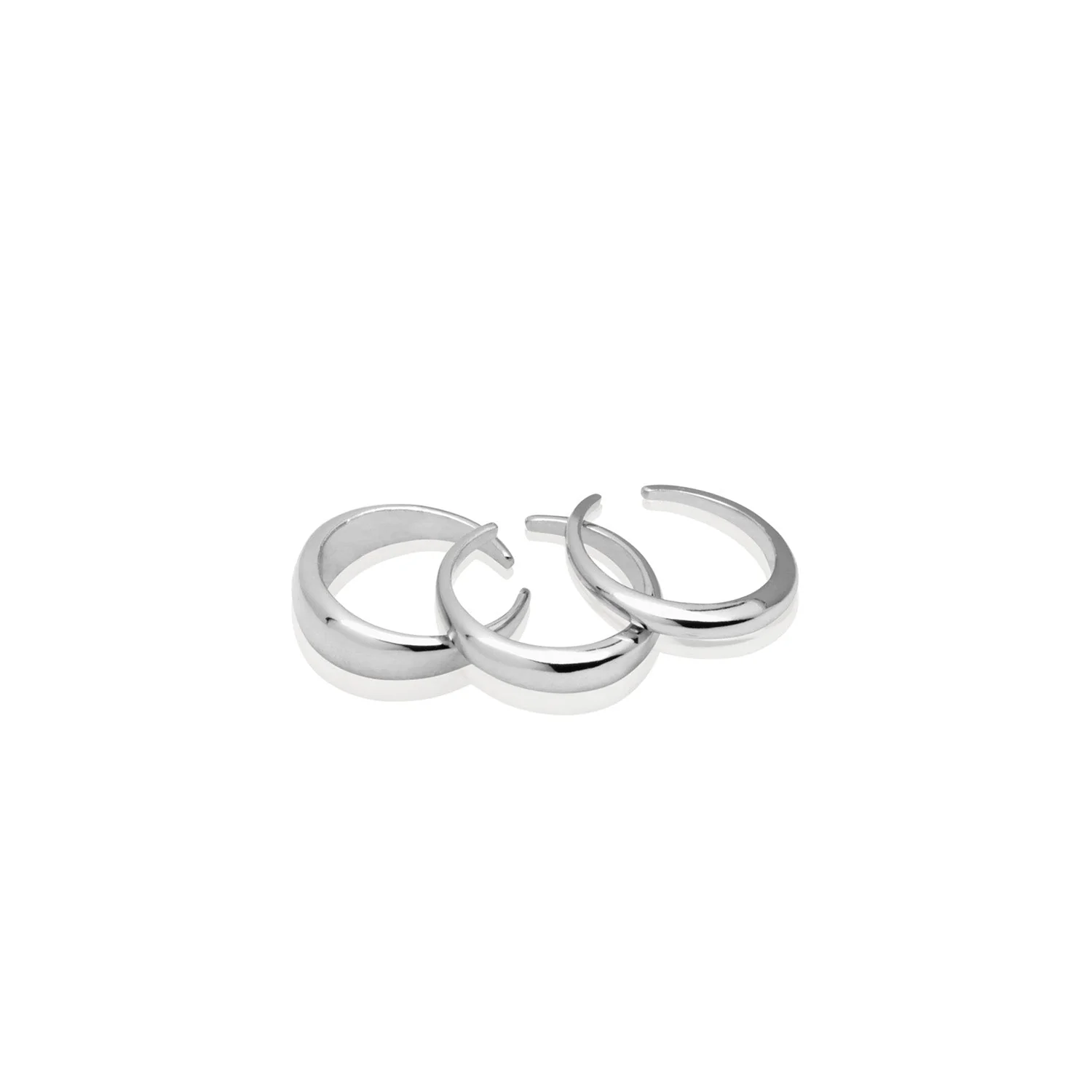 Domed Ring Stack (Silver) - Image 4