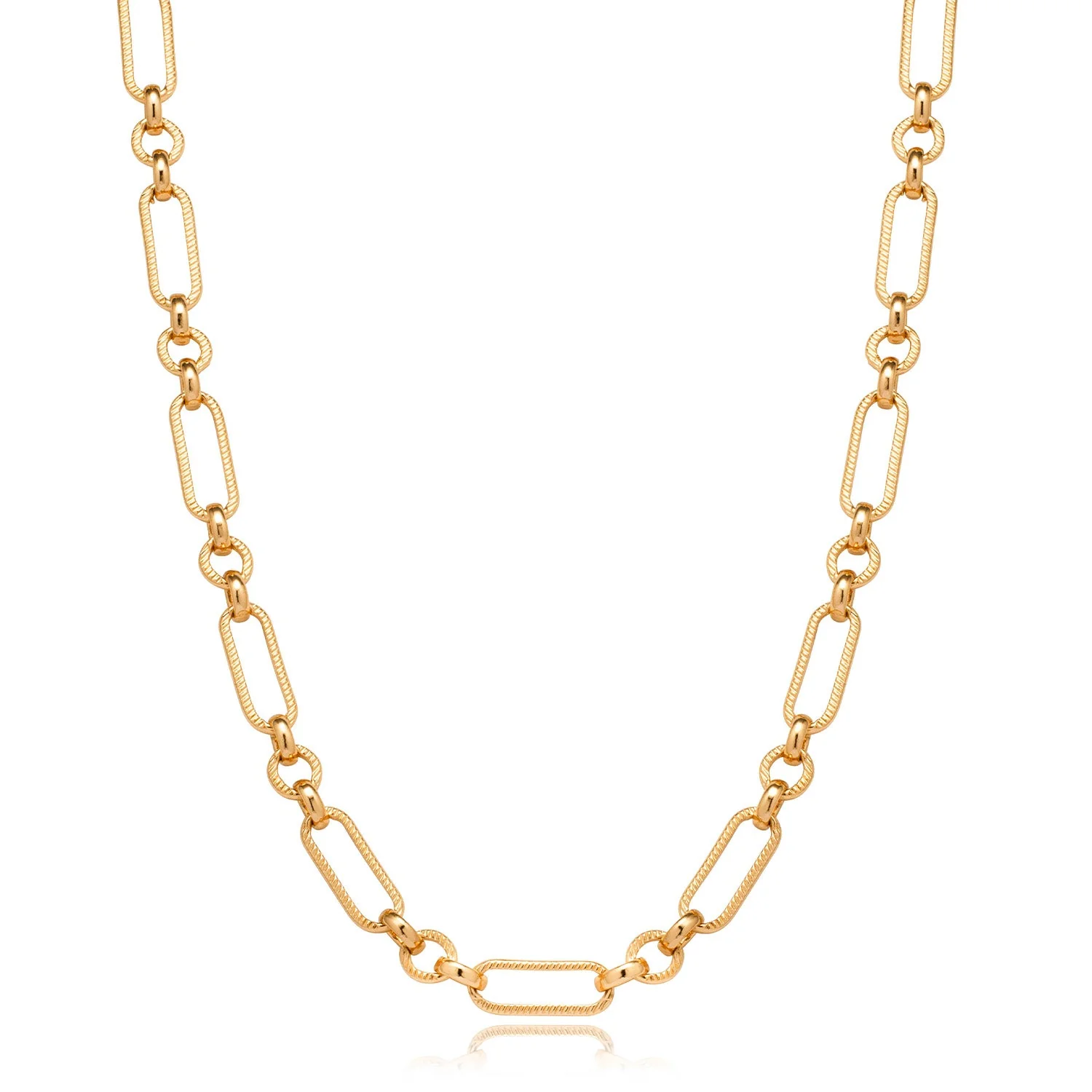Figaro Chain Necklace (Gold) - Image 7