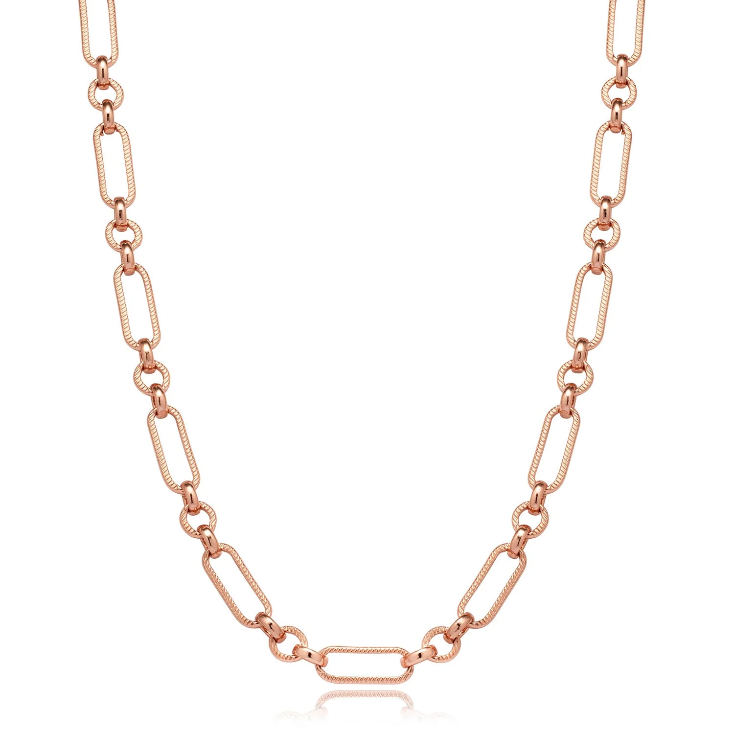 Figaro Chain Necklace (Rose Gold) - Image 6