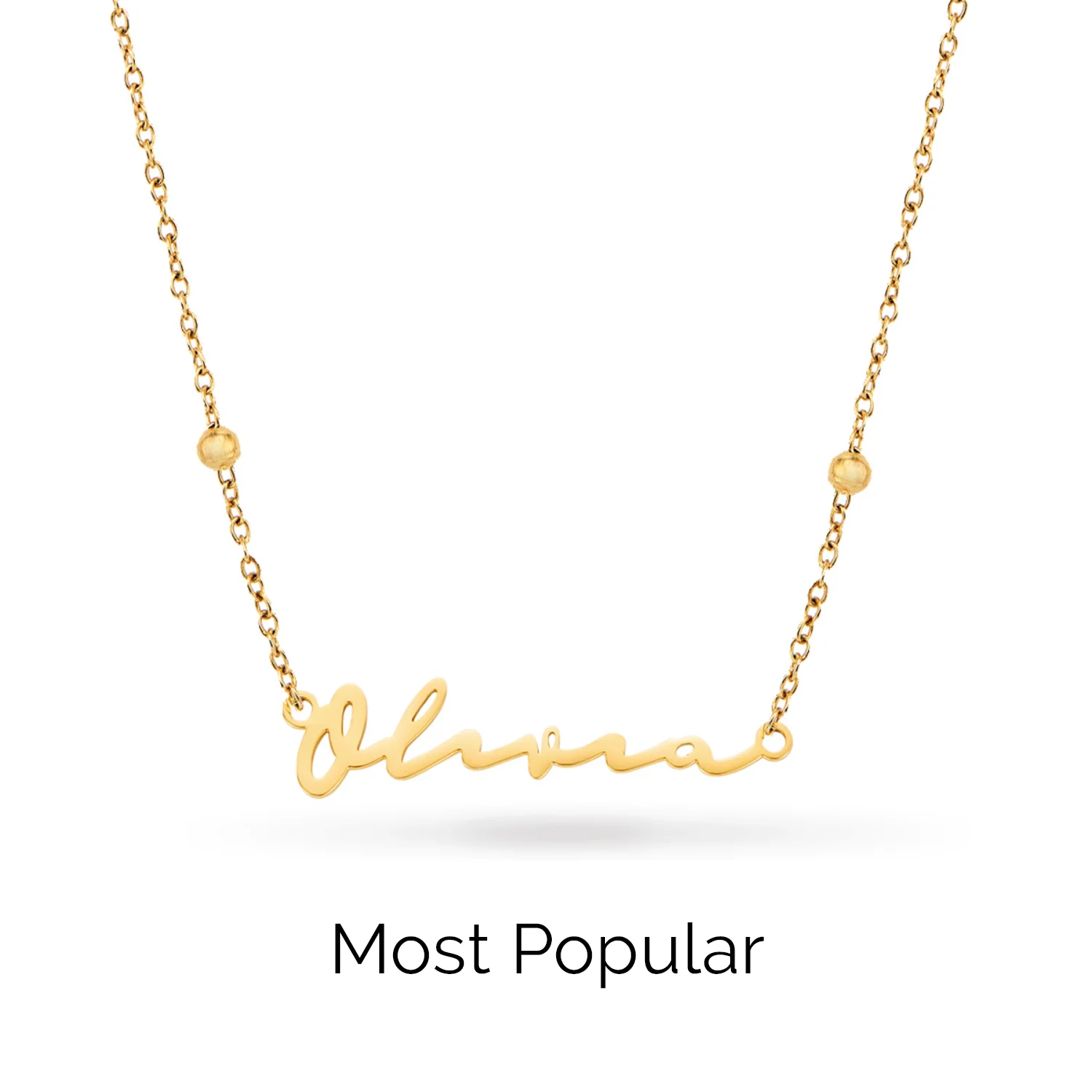Fine Signature Name Necklace (Gold) - Image 10