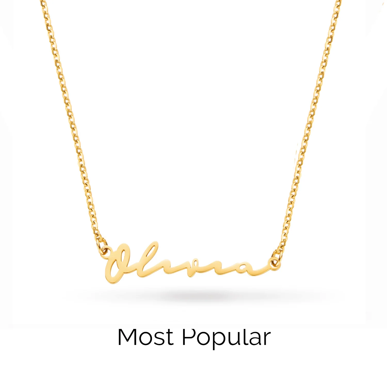 Fine Signature Name Necklace (Gold) - Image 13
