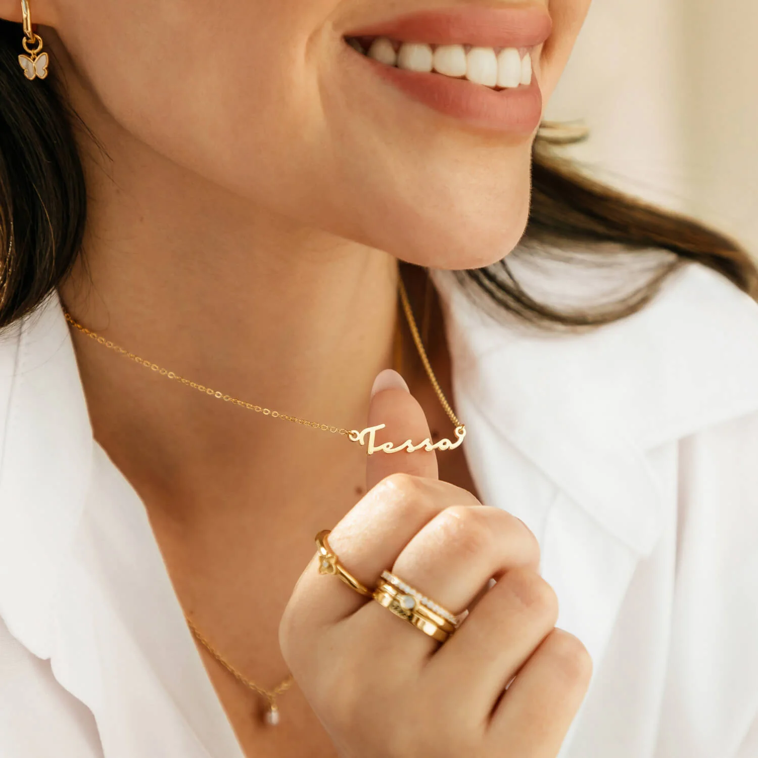 Fine Signature Name Necklace (Gold) - Image 4