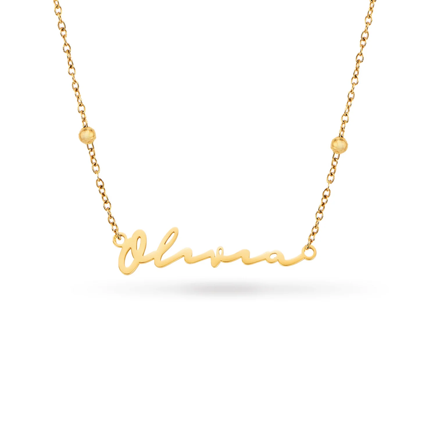 Fine Signature Name Necklace (Gold) - Image 9