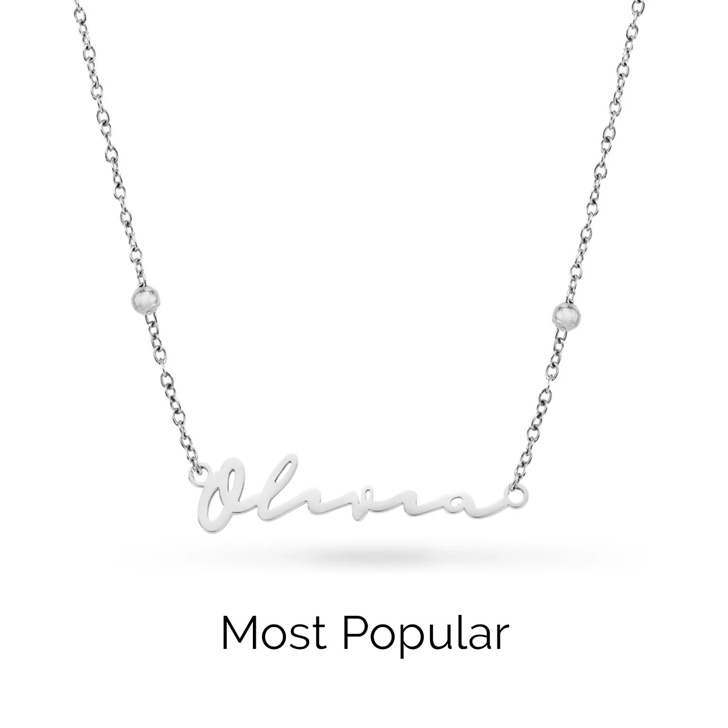 Fine Signature Name Necklace (Silver) - Image 10