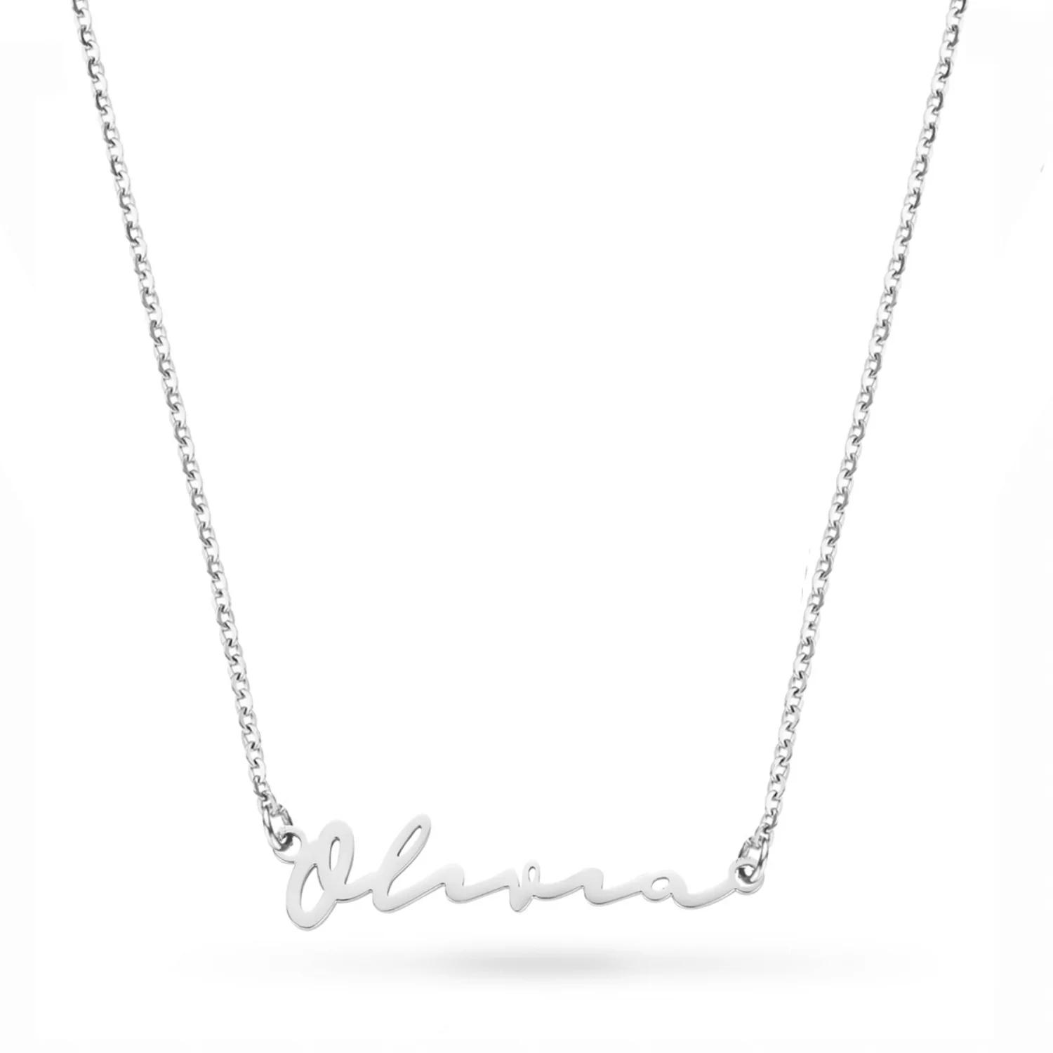 Fine Signature Name Necklace (Silver) - Image 11