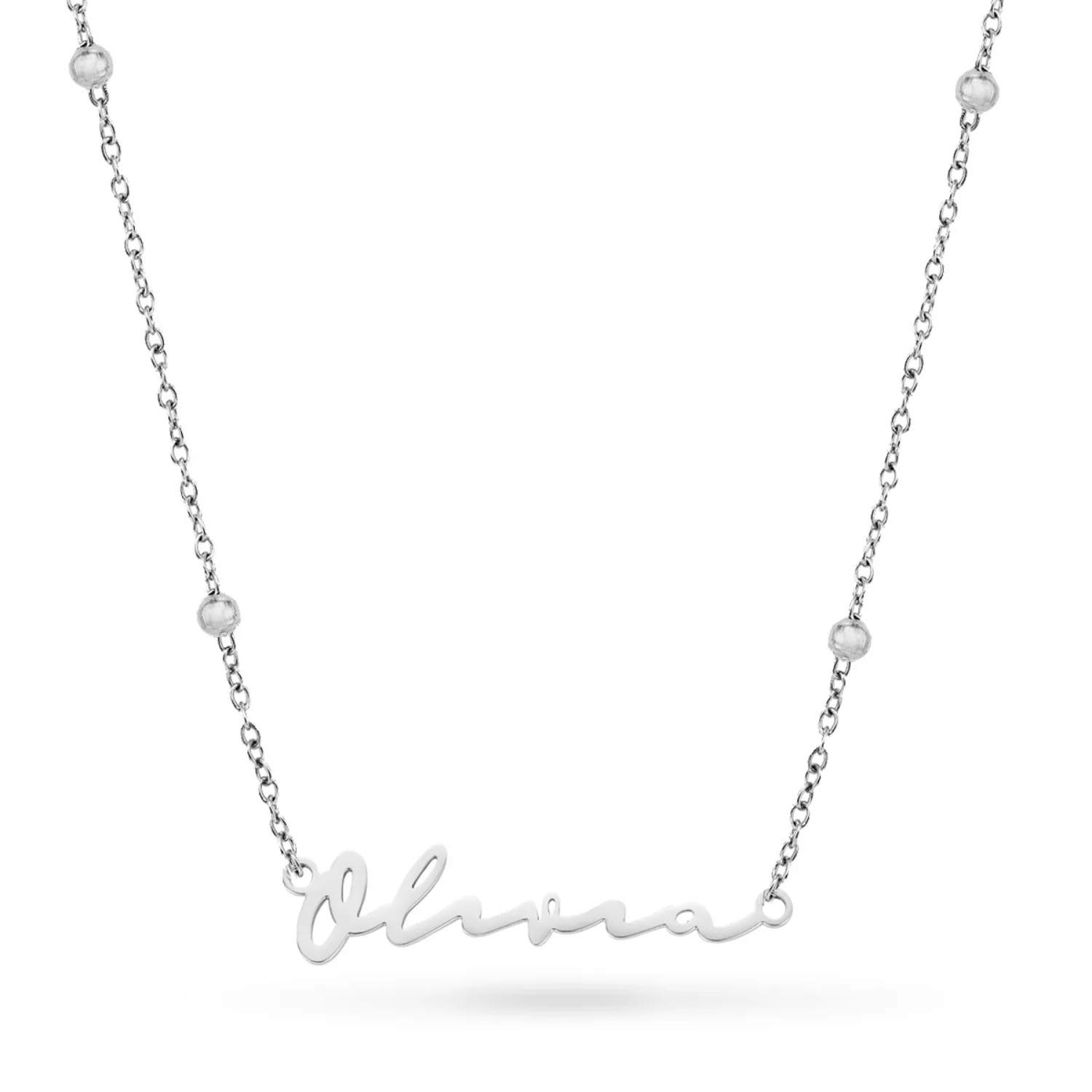 Fine Signature Name Necklace (Silver) - Image 12