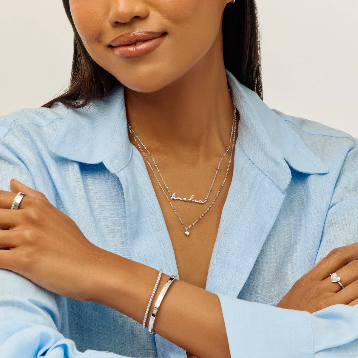 Fine Signature Name Necklace (Silver) - Image 3