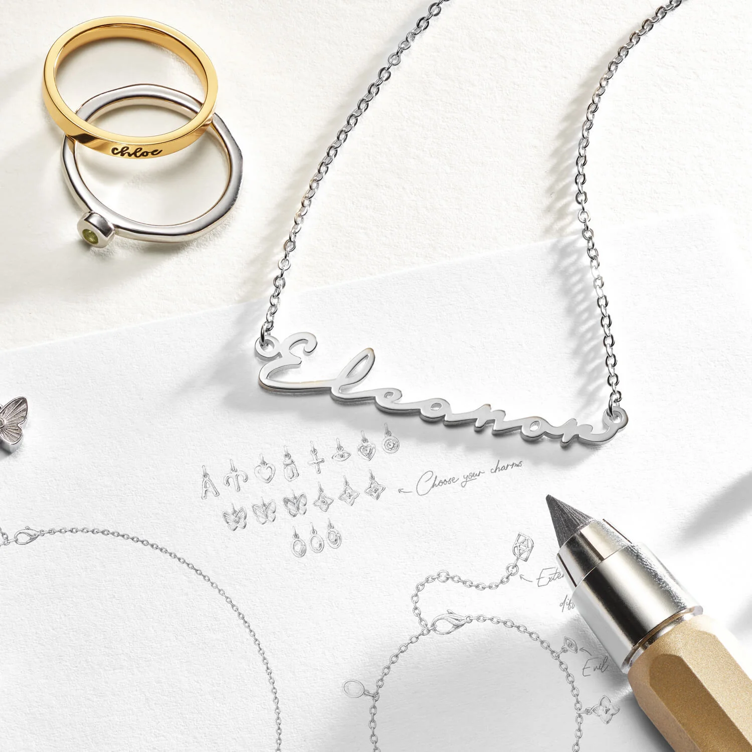 Fine Signature Name Necklace (Silver) - Image 4