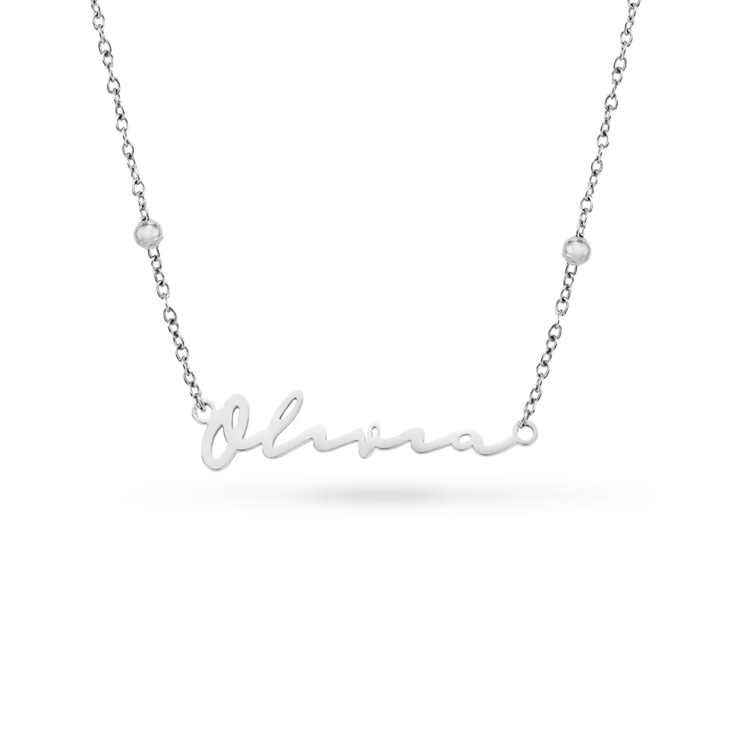 Fine Signature Name Necklace (Silver) - Image 8